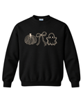 Pumpkin & Boo Embroidered Crewneck