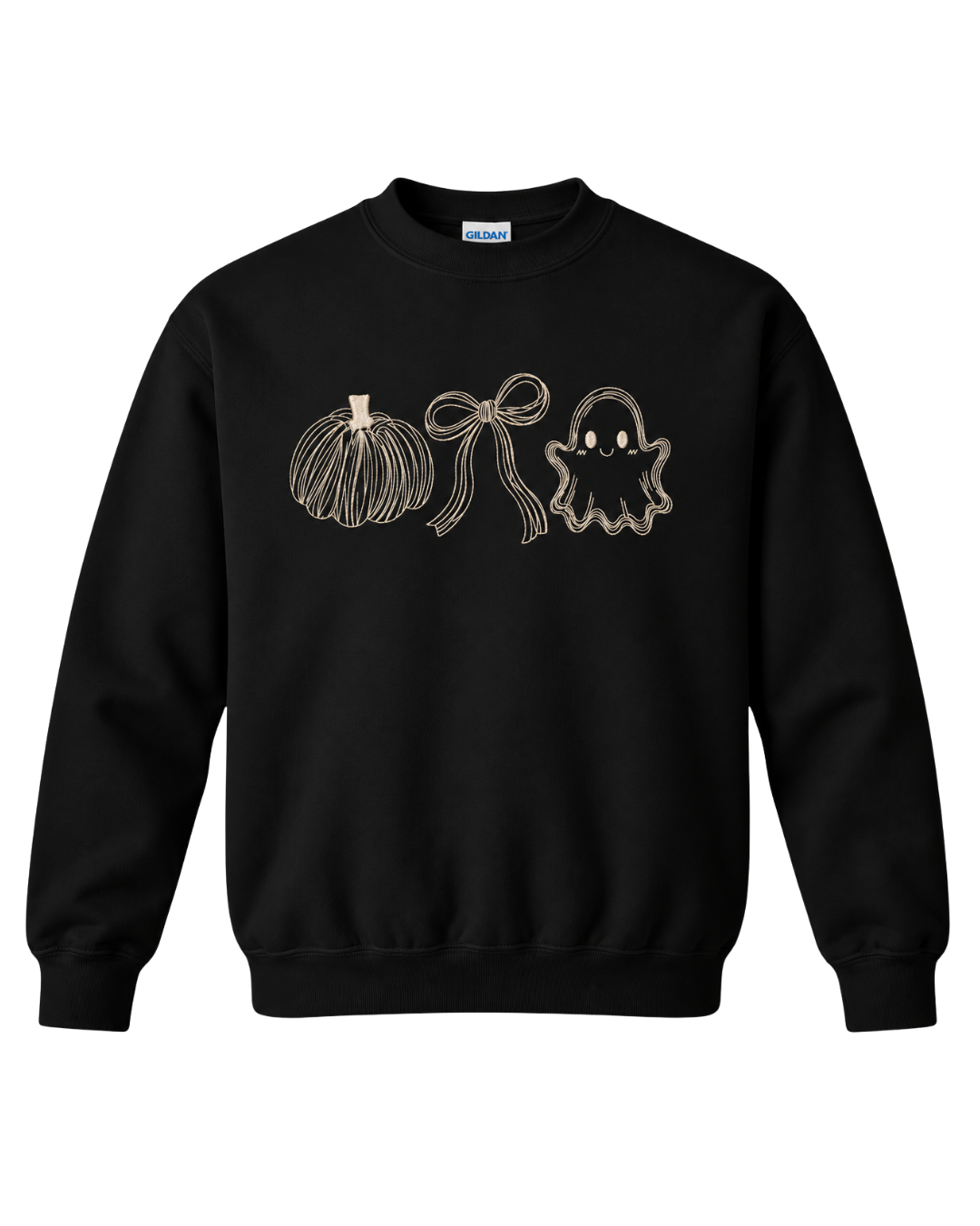 Pumpkin & Boo Embroidered Crewneck